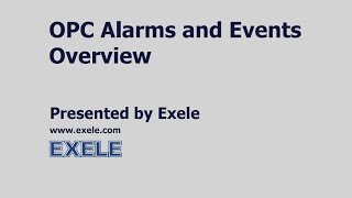 Overview of OPC Alarms and Events OPC AampE [upl. by Horwath]