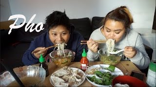 Mukbang Home made Vietnamese Pho Gà và Tôm Chicken amp Prawns  Eating Show [upl. by Elum]