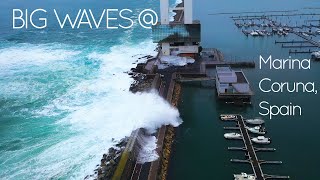 Big Waves at Marina Coruña [upl. by Ecirb321]