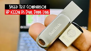 Speed Test  HP v222w USB 20 VS SanDisk Ultra Dual Drive Luxe Type C Flash Drive [upl. by Jacklin]