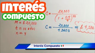 INTERÉS COMPUESTO Capitalizable bimestral trimestral semestralmente [upl. by Laurena]