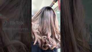 Yellow Tones With Dark Regrowth To Light Blonde by Hairfactorynyc [upl. by Korwun]