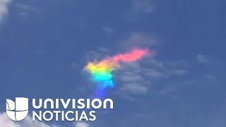 ¿Una nube de colores El extraño fenómeno meteorológico captado en Brasil [upl. by Oivatco743]