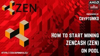 How to start mining ZENCASH ZEN on pool [upl. by Naeroled]