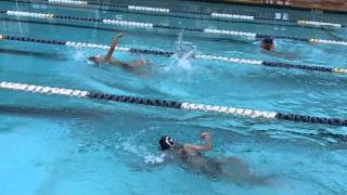 Fast 4 Year Old Swims First Freestyle Race  Funny Start [upl. by Kern]