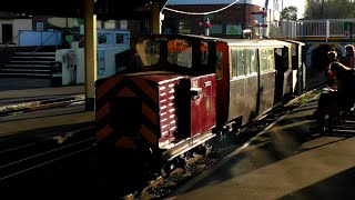 Scooter amp Red Gauntlet  RHampDR Unusual Trains Weekend Shuttles at New Romney 51123 [upl. by Atinihc]