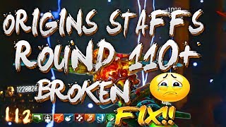 ORIGINS UNLIMITED STAFFS BROKEN ROUND 110 PLEASE FIX Zombies Chronicles  Origins Remastered [upl. by Rosie]