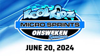 06202024  MICRO SPRINTS  OHSWEKEN SPEEDWAY [upl. by Thurnau866]