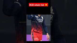 RCB retain players list 👍rcb ipl2025auction [upl. by Carmon]