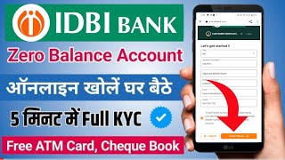 idbi bank zero balance account opening online  idbi bank account opening online  idbibank [upl. by Koo285]