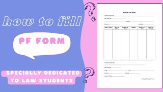 How to Fill PF Process fee Form  District court  Simply Explained [upl. by Zoha]