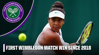 Naomi Osaka battles back for first Wimbledon win since 2018  Wimbledon on ESPN [upl. by Rosenstein]