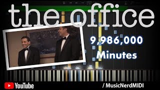 The Office  9986000 Minutes  Piano Synthesia Transcription HD [upl. by Ydnam716]