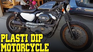 Harley How To  Spray Can Plasti Dip Your Harley Davidson Motorcycle [upl. by Luwana]