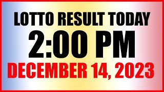 Lotto Result Today 2pm December 14 2023 Swertres Ez2 Pcso [upl. by Celestia]