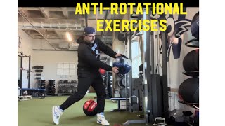 ⚾️AntiRotational Exercises to lower injury risk  baseball strengthandconditioning gym [upl. by Rolo928]