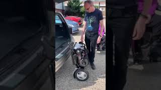 How to lift an electric folding wheelchair in and out of a car SMART CHAIR 1 demo [upl. by Cinelli915]