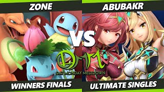 DAT MM 316 WINNERS FINALS  Zone Pokemon Trainer Vs Abubakr Pyra Mythra Smash Ultimate  SSBU [upl. by Adalheid417]