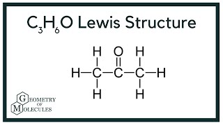 C3H6O Lewis Structure Acetone [upl. by Anilad]