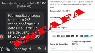 🚫¡¡¡CUIDADO😠ESTAFADORES Se hacen pasar por mensajería de Estafeta⚠️ [upl. by Inaleon532]