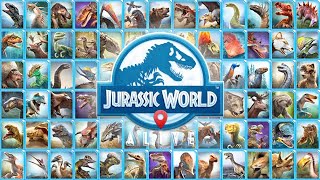 ALL 77 RARES UNLOCKED JURASSIC WORLD ALIVE [upl. by Jeana976]