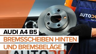 Wie AUDI A4 B5 Bremssattel hinten und Bremsbeläge hinten wechseln TUTORIAL  AUTODOC [upl. by Pasia]