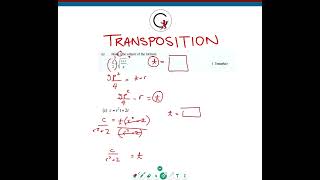 Understanding Transposition CSEC Math Tutorial [upl. by Jairia289]