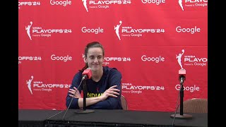 Indiana Fever press conference Caitlin Clark speaks before Fever vs Sun Game 1 talks 4th place MVP [upl. by Toby]