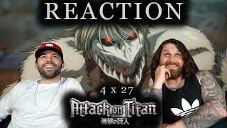 Attack on Titan 4x27 REACTION quotRetrospectivequot [upl. by Ainos]