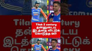 Tilak centurysky sacrificeshorts shortcricket viralvideo viralshort viralvideos sky [upl. by Nisaj336]