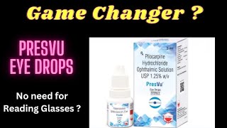 PresVu Eye Drops  A Real Game Changer [upl. by Estus]