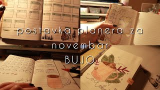 📔 postavka planera za novembar 🍃🌲 BUJO ✨ [upl. by Odnanreh]