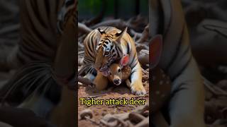 Tiger attack deer shorts animals saveanimals [upl. by Nonez]