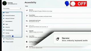 How To Turn Off Accessibility Feature Narrator On Windows 11 [upl. by Cattima]