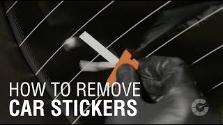 How To Remove Car Stickers  Autoblog Details [upl. by Arakat832]