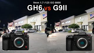 Panasonic Lumix GH6 vs Lumix G9ii Low Light 4k 60fps [upl. by Auod]