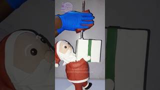 Gravity defying topsy turvy cake Santa carrying gifts gravity cake cake shorts [upl. by Rayford]