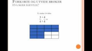 Brøk 3  Om å utvide og forkorte brøker [upl. by Asikal94]