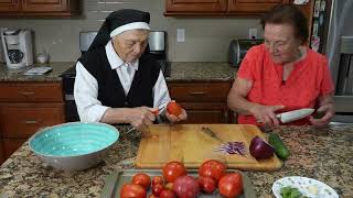 Italian Grandma Makes Tomato Salad with Bread  PANZANELLA [upl. by Kannav]