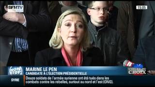 Marine Le Pen à Brachais Haute Marne 090412 [upl. by Enilrek32]