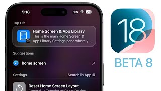 iOS 18 Beta 8 Released  Whats New [upl. by Virginie318]