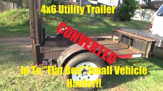 Converting Our 4x6 Utility Trailer Into A Mini Vehicle Hauler  Plus Washing Some Cars [upl. by Krysta55]