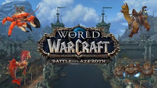 Battle For Azeroth Mount Guide Part 2  How To Get All EasyRare Mounts From Patch 82 Through 83 [upl. by Dobrinsky289]