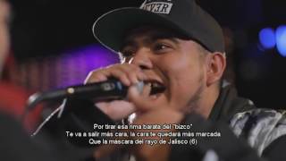 Aczino Round 3 vs Sharlie Mac  LETRA  SPIT quotTiempos De Guerraquot México 2017 [upl. by Eeneg929]