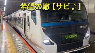 東海道線 茅ヶ崎駅６番線発車メロディー【希望の轍サビ】 E257系 特急湘南13号 小田原行き発車 [upl. by Decrem469]