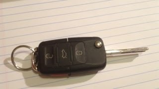 DIY How to replace battery on a VW Key FOB transponder Volkswagen Jetta Golf Beetle Passat [upl. by Ahsoyek764]