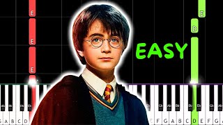 HARRY POTTER Theme Song  Hedwigs Theme  EASY piano TUTORIAL [upl. by Suiram317]