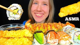 ASMR SUSHI amp SHRIMP TEMPURA MUKBANG No Talking EATING SOUNDS [upl. by Nahtam]