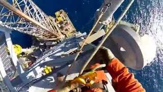 GoPro Rope Access at Seadrill West Leda Jackup Rig Offshore [upl. by Close]