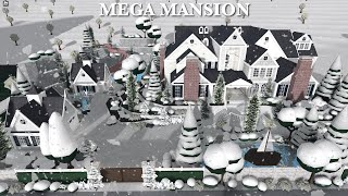 Winter MEGA Mansion Bloxburg Speedbuild [upl. by Arrek856]